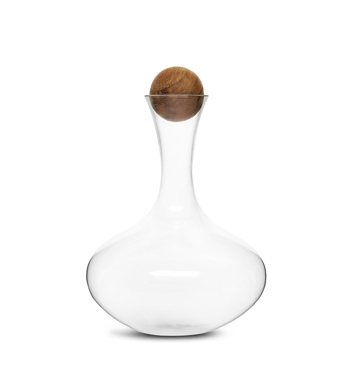 Sagaform Nature wine carafe with oak stopper