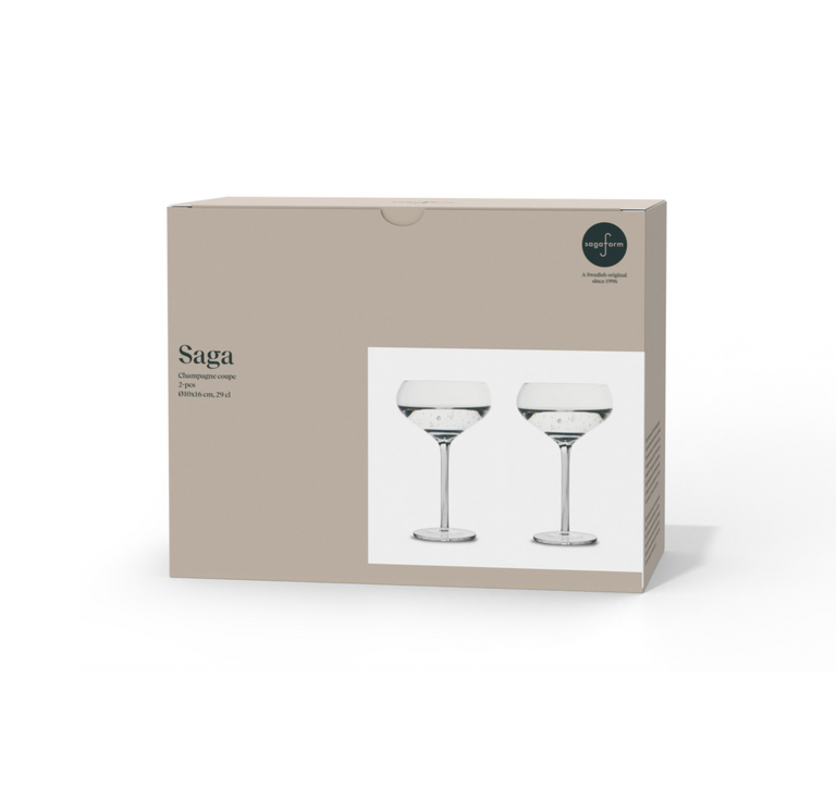 Sagaform Saga champagne coupe, 2-pcs