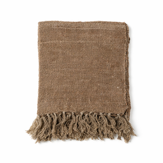 Indaba Trading Nomad Linen Silk Throw