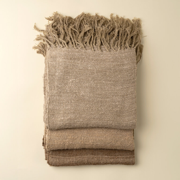 Indaba Trading Nomad Linen Silk Throw
