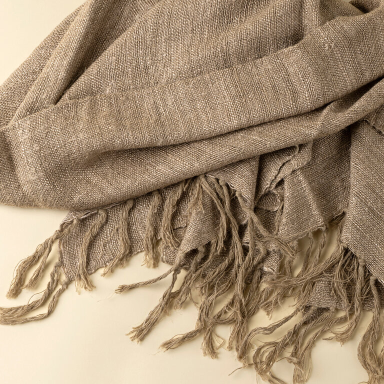 Indaba Trading Nomad Linen Silk Throw
