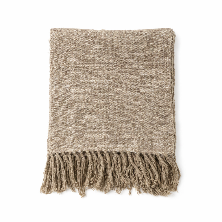 Indaba Trading Nomad Linen Silk Throw