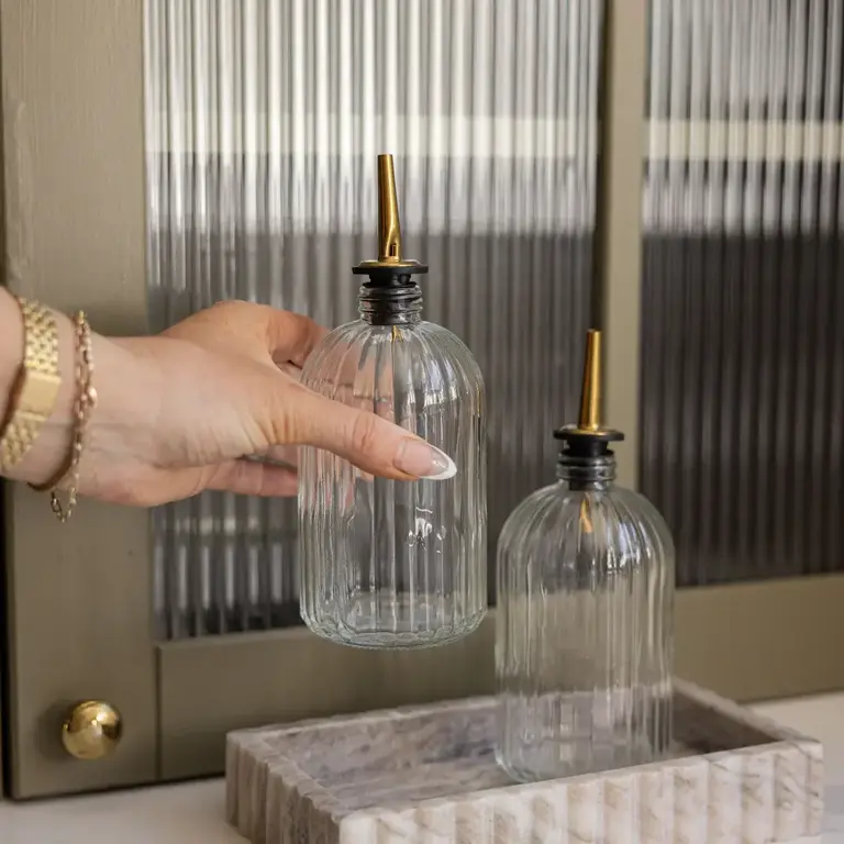 Luxe B Co Bouteille en verre pour huile d'olive ou vinaigre