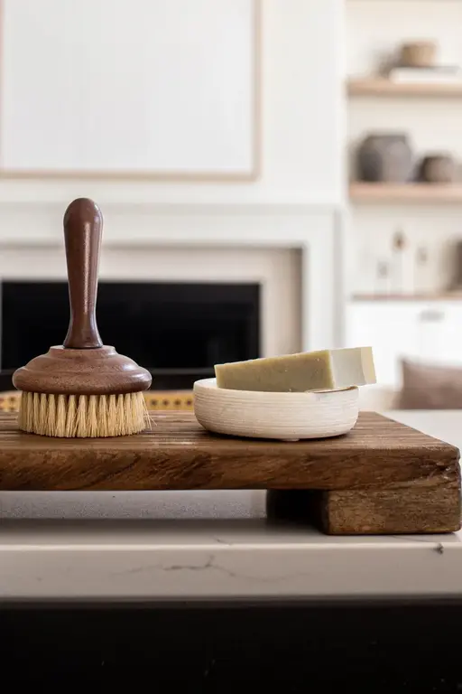 Luxe B Co Porte-savon et porte-brosses en marbre