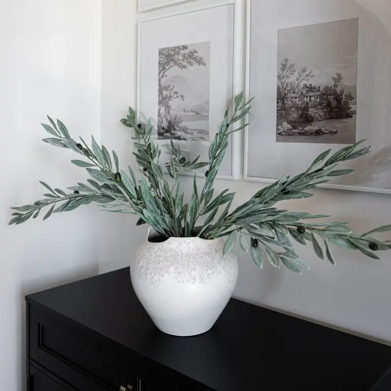 Luxe B Co Branches d'olivier artificielles vertes