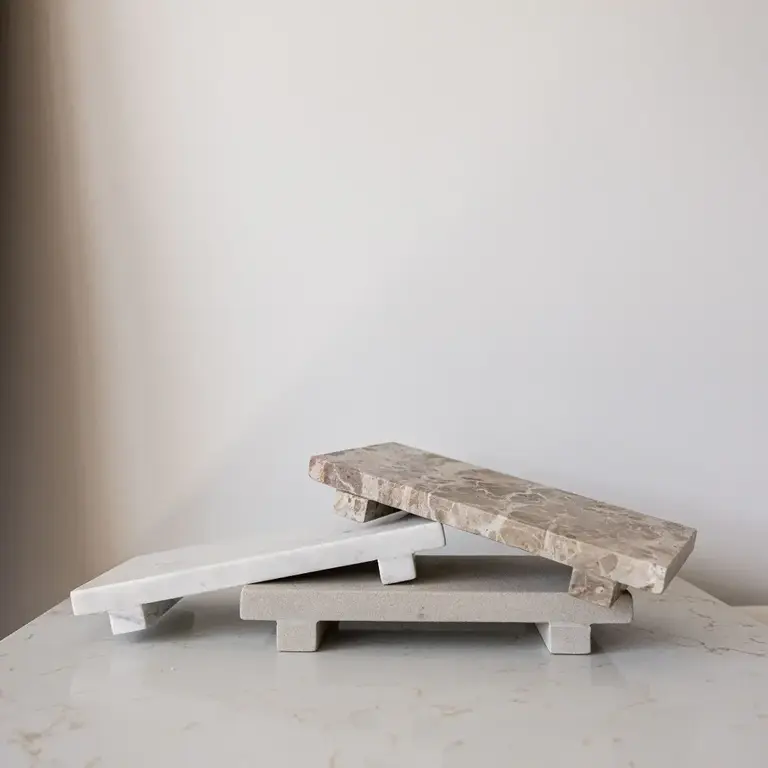 Luxe B Co Chocolate Marble Trivet Riser
