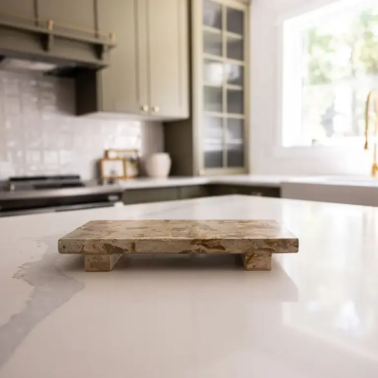 Luxe B Co Chocolate Marble Trivet Riser