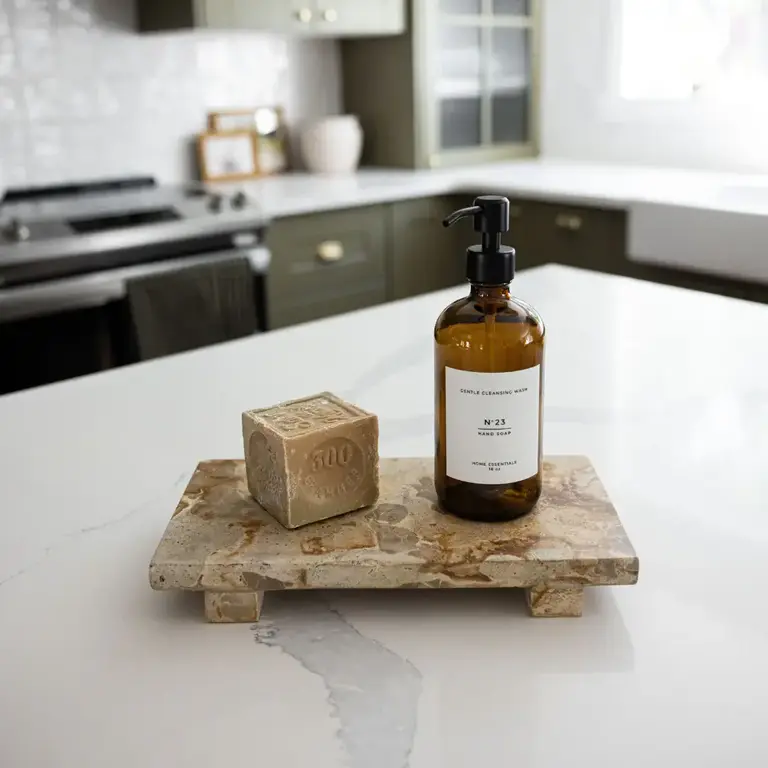 Luxe B Co Chocolate Marble Trivet Riser