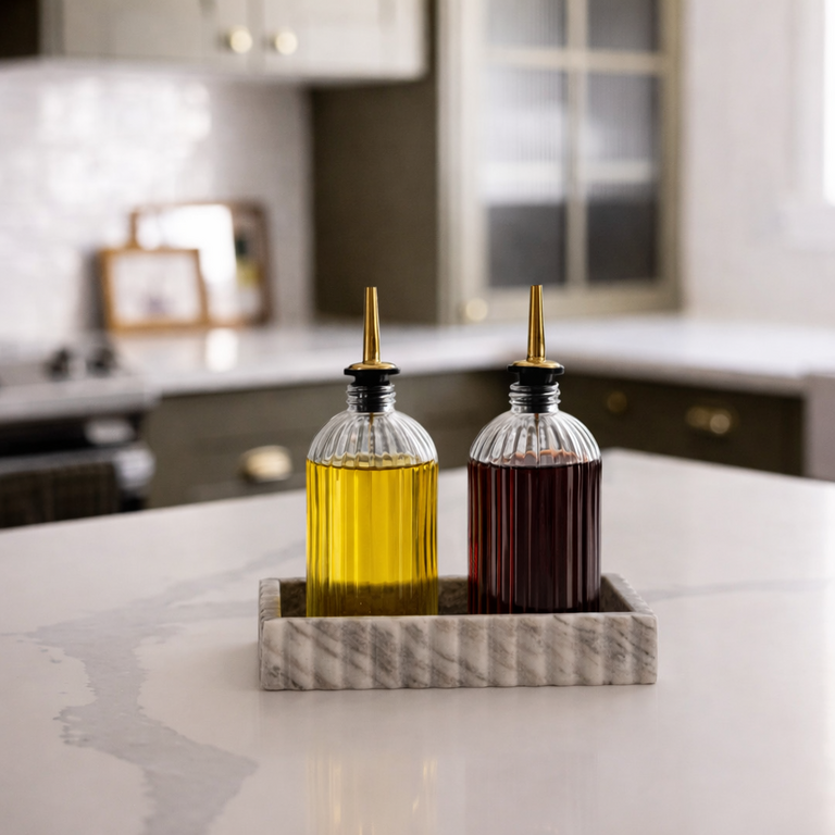 Luxe B Co Bouteille en verre pour huile d'olive ou vinaigre