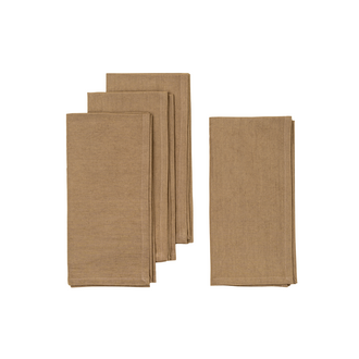 Indaba Serviettes de table Calla S/4 - Truffe