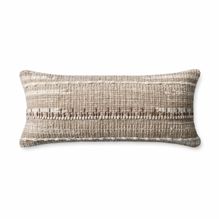 Loloi Rugs Coussin en Laine - Ivoire/Beige