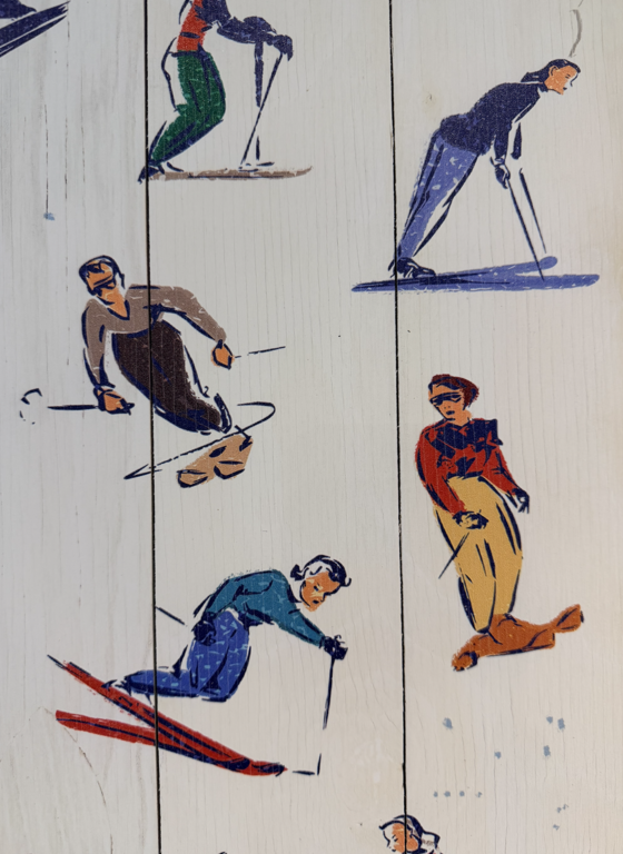 Art en bois "Triptich Powder day"