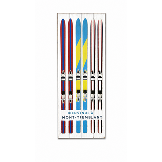 Enseigne Bienvenue - red skis