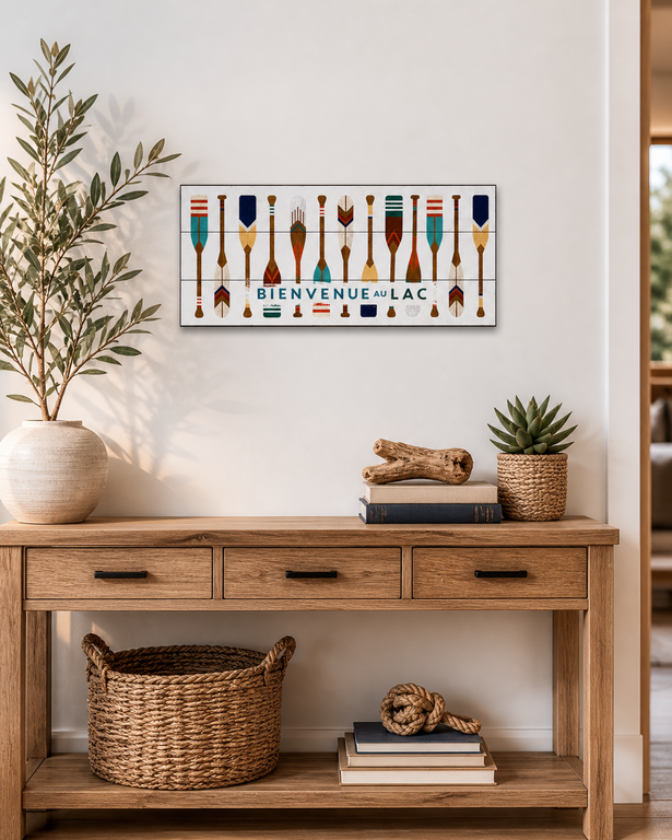 Meissenburg designs Enseigne "Bienvenue au Lac"