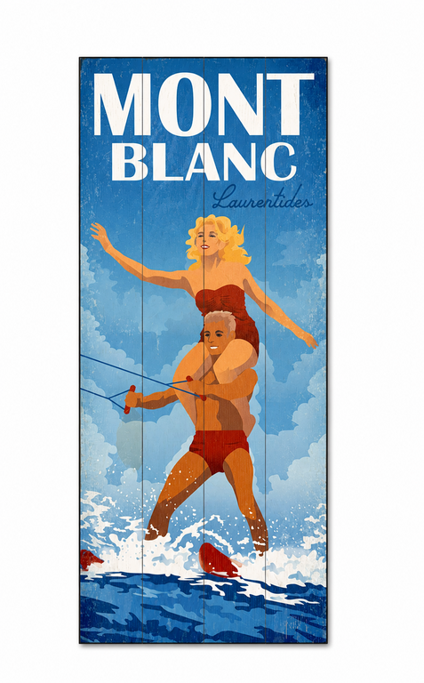 Enseigne "Plaisir au Lac - Mont Blanc"