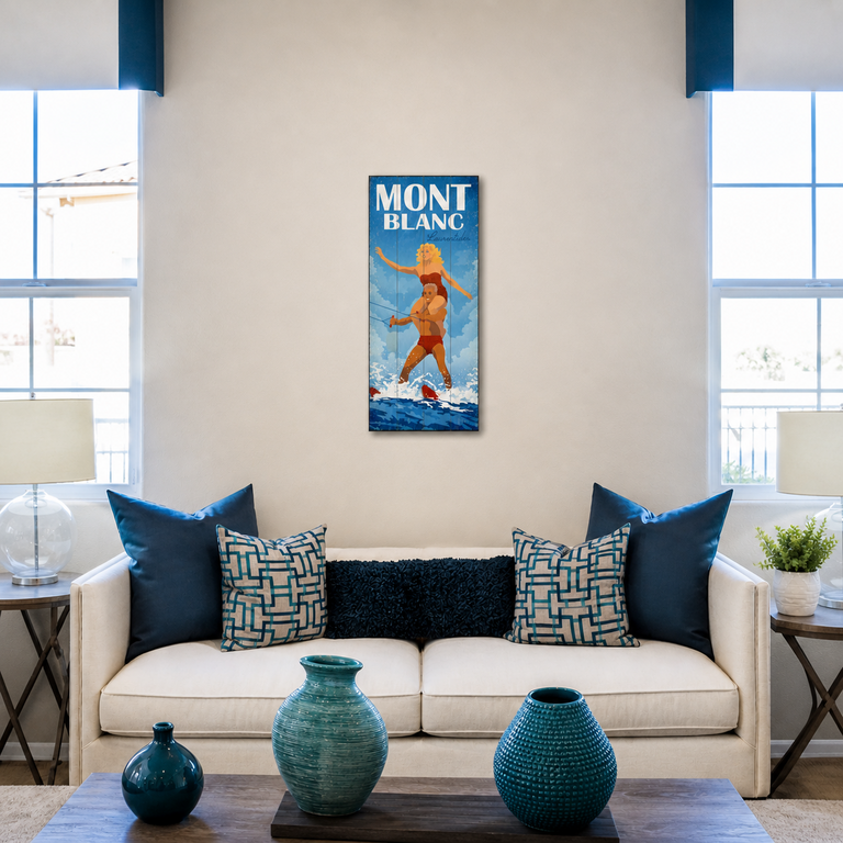 "Plaisir au Lac - Mont Blanc" Wall Art