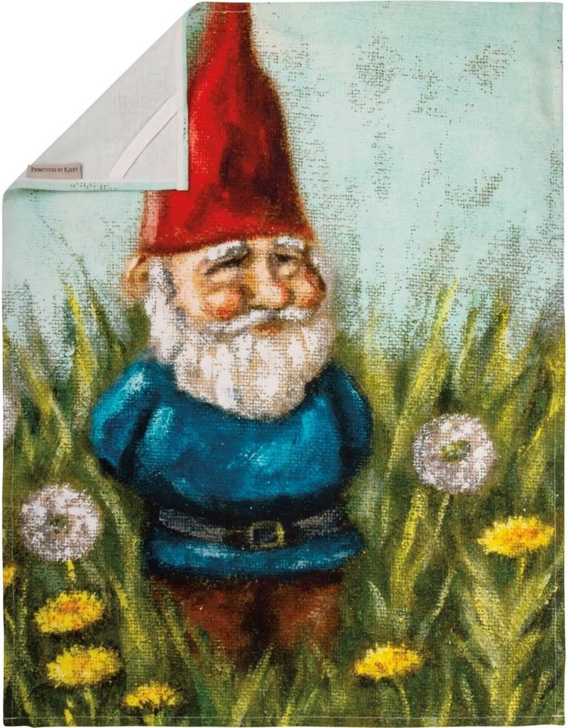 Primitives By Kathy Garden Gnome Dish Towel