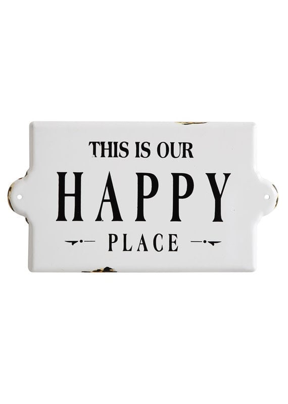 Creative Co-Op Metal Wall Decor - This Is Our Happy Place