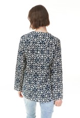 Charlie B Navy Floral Button Tunic