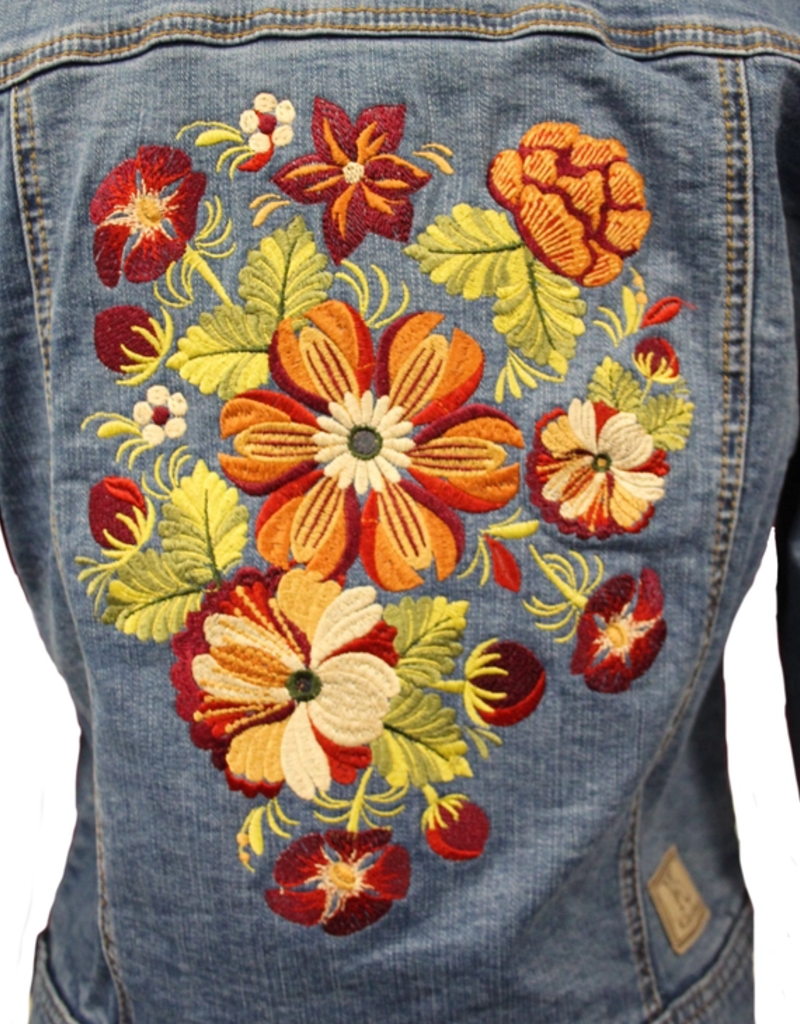 Rosalea Embroidered Denim Jacket