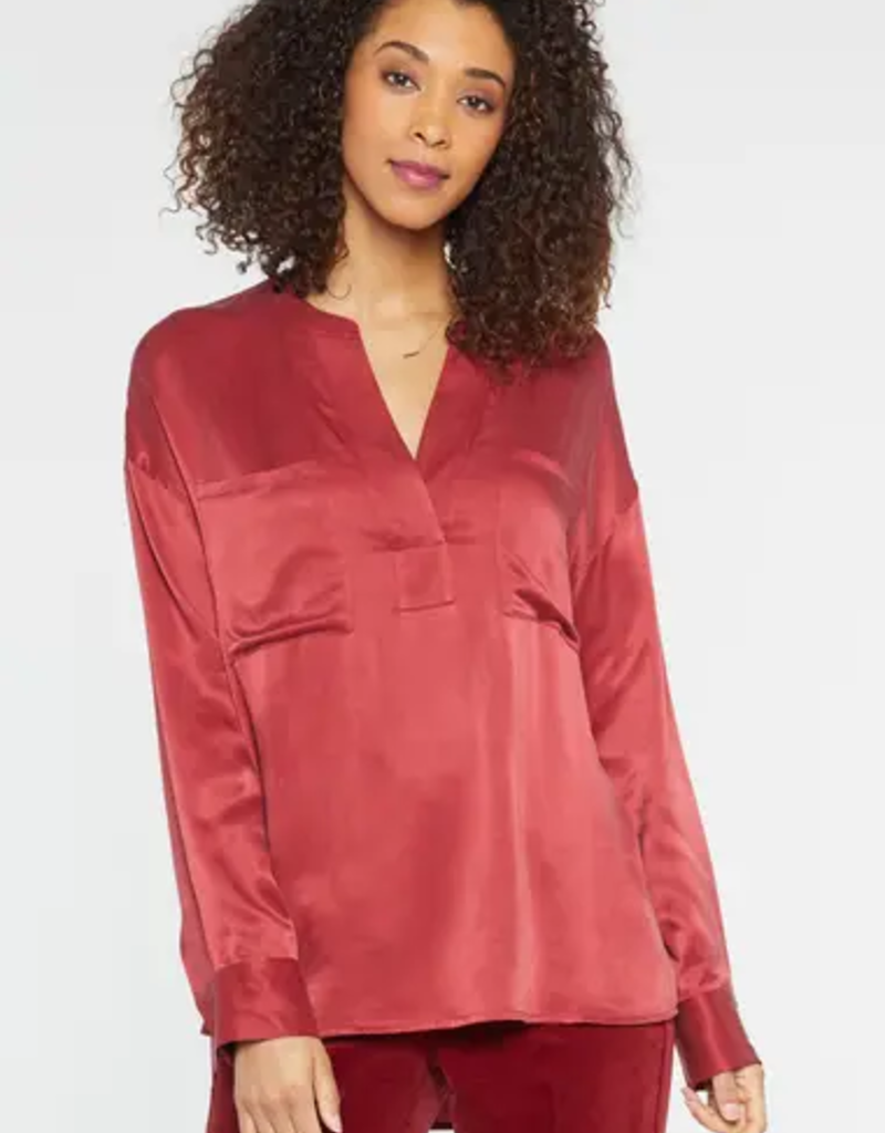NYDJ Luxe Stain Henley Blouse