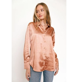 Mystree Double Satin Classic Button Down