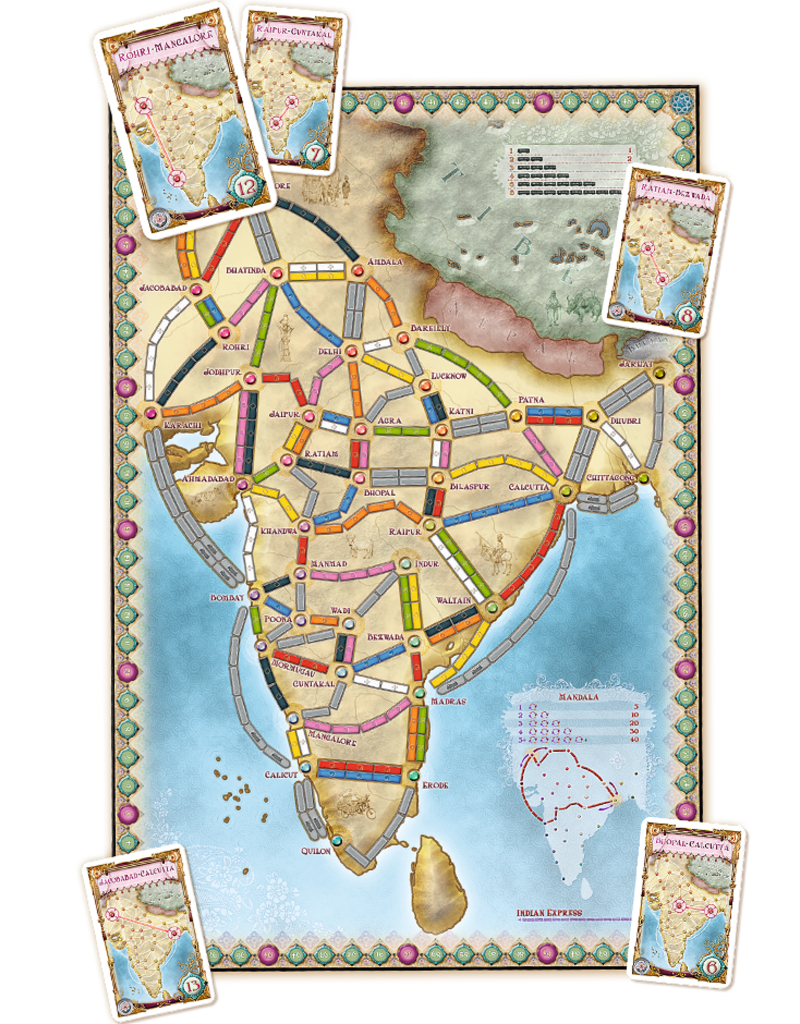Days of Wonder Ticket to Ride: Map Collection Volume 2 - India + Switzerland
