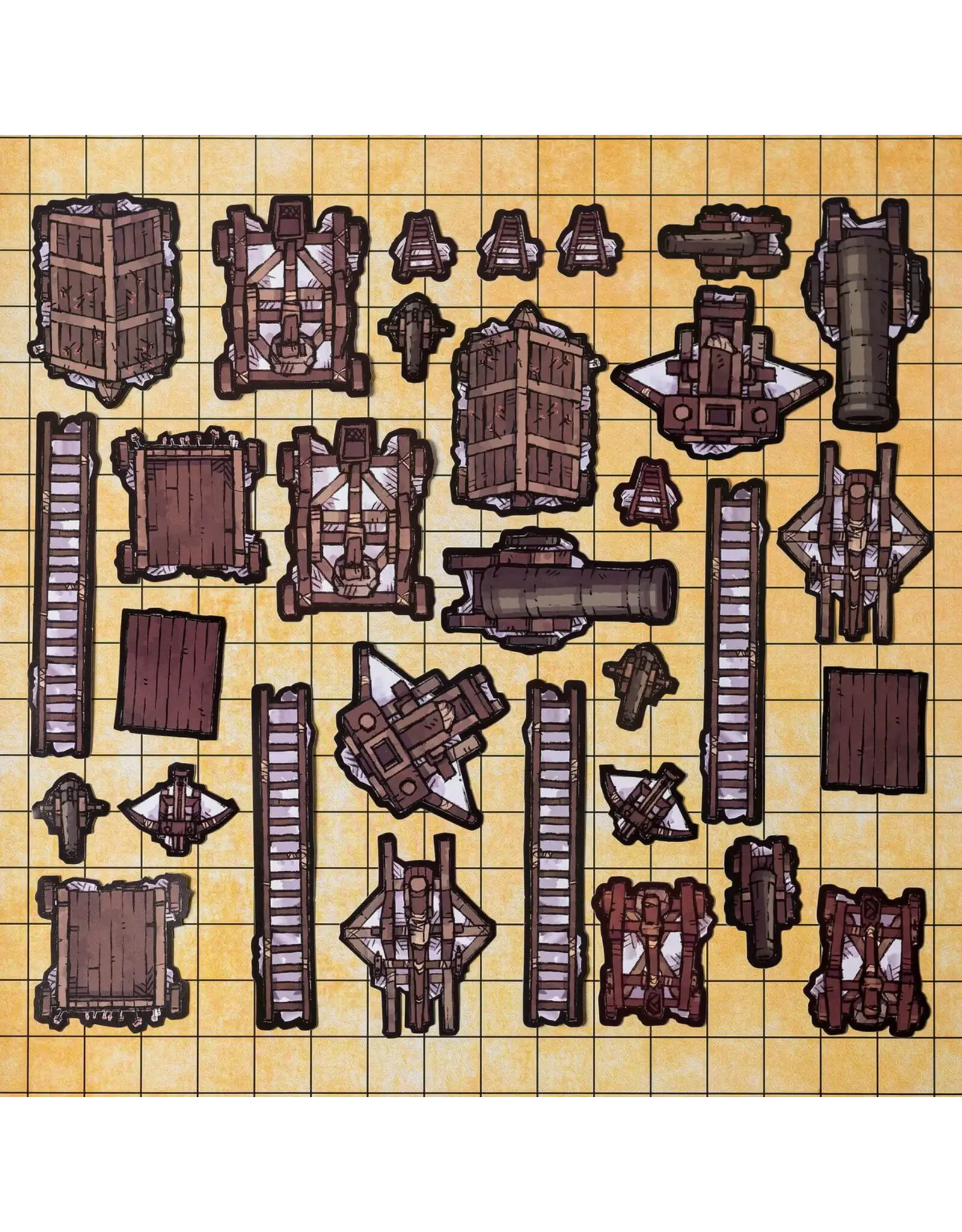 GTG Minis: Tabletop Tokens Castle Siege Set