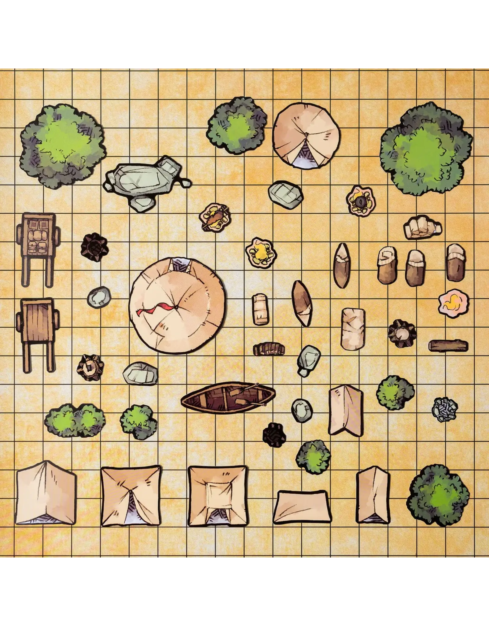 GTG Minis: Tabletop Tokens Camping Set