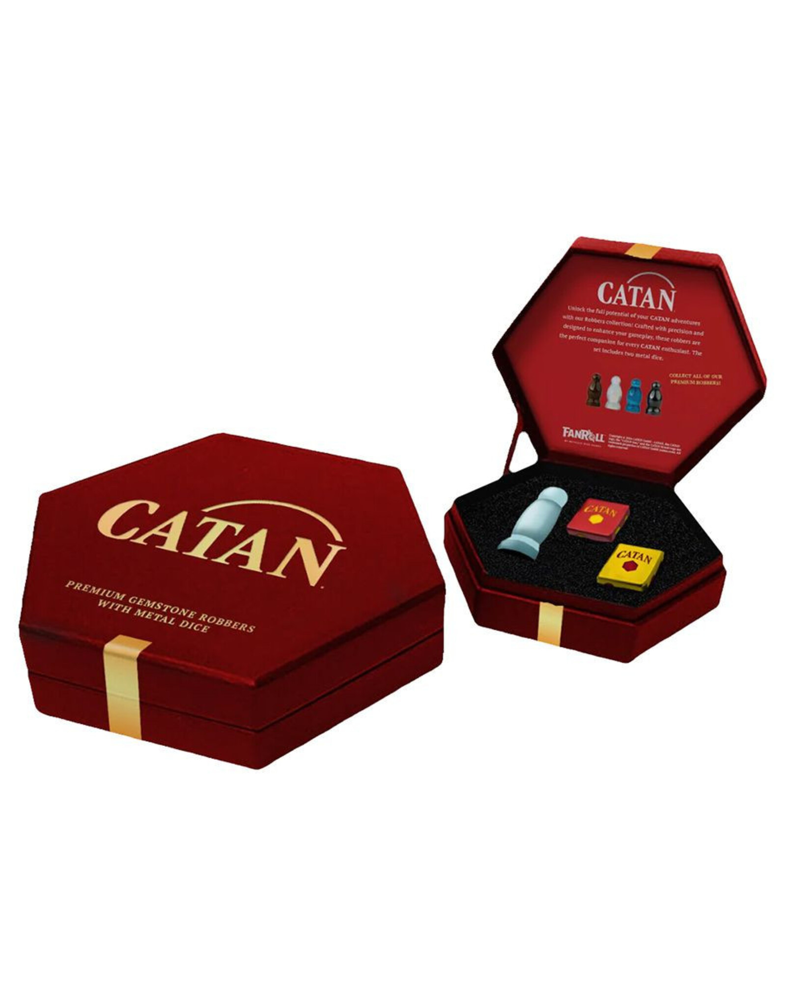 Metallic Dice Games CATAN: Robber & Metal Dice Set: Opalite