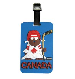 Stone Age Luggage Tag - Hockey Beaver