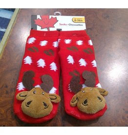 Stone Age Goofy Moose Plush Socks 0-36 Months