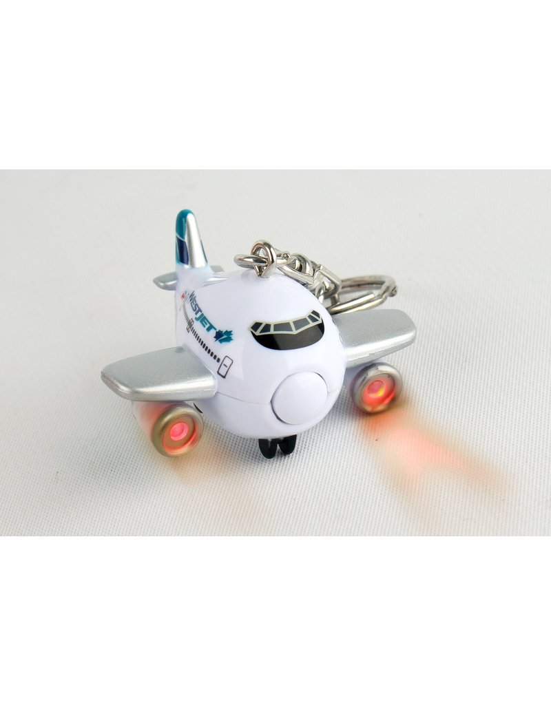 WestJet Airplane Keychain W/Light & Sound