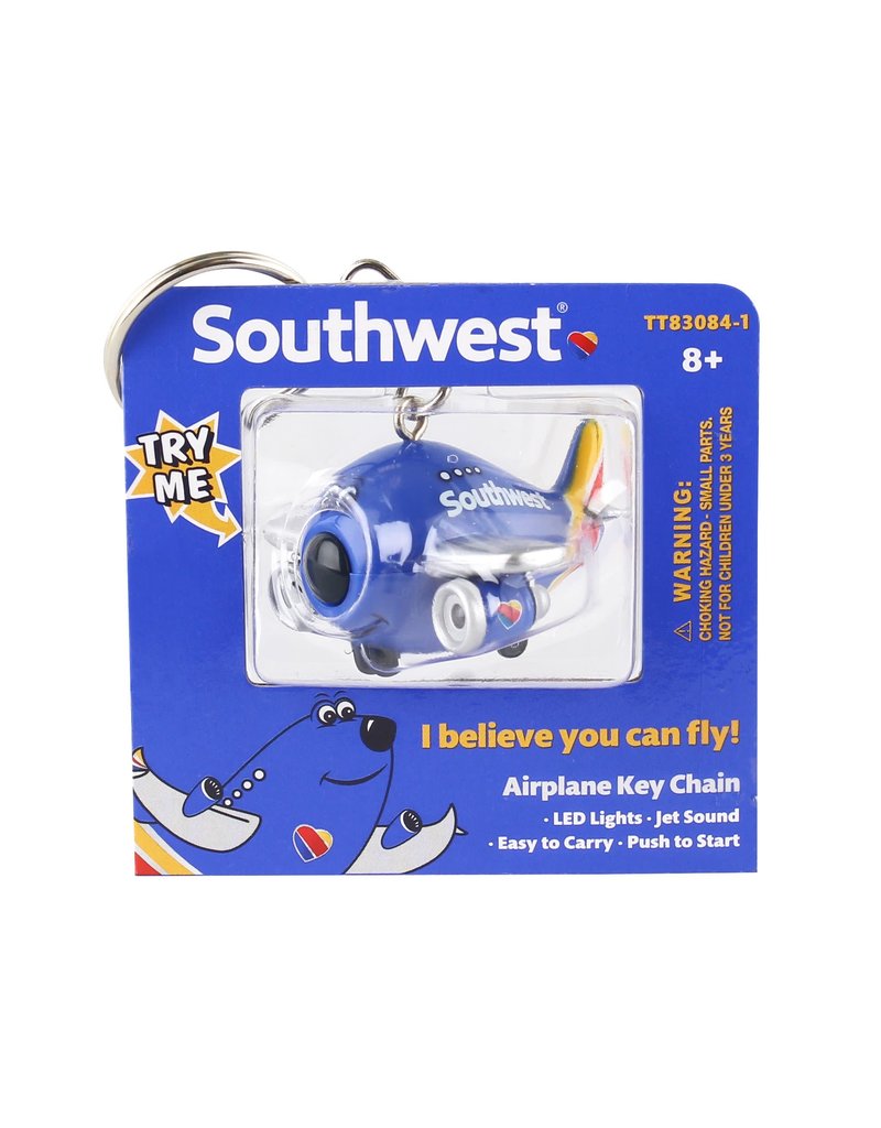 Southwest Airplane Keychain W/Light &