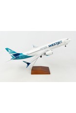 Skymarks WestJet 737-Max8 1/100 W/Wood Stand&Gear New