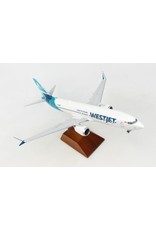 Skymarks WestJet 737-Max8 1/100 W/Wood Stand&Gear New