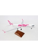 SKYMARKS SWOOP 737-800 1/100 W/WOOD STAND & GEAR