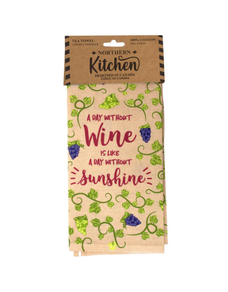 Niagara River Trading Company Tea Towel - Wine Sunshine