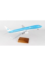 SKYMARKS KLM 737-800 1/100 W/WOOD STAND & GEAR NEW LIVERY