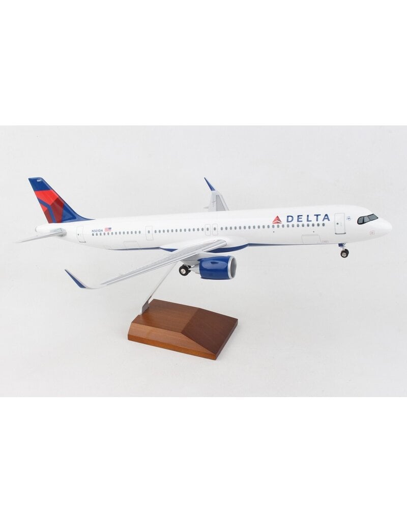SKYMARKS DELTA A321NEO 1/100 W/WOOD STAND &  GEAR