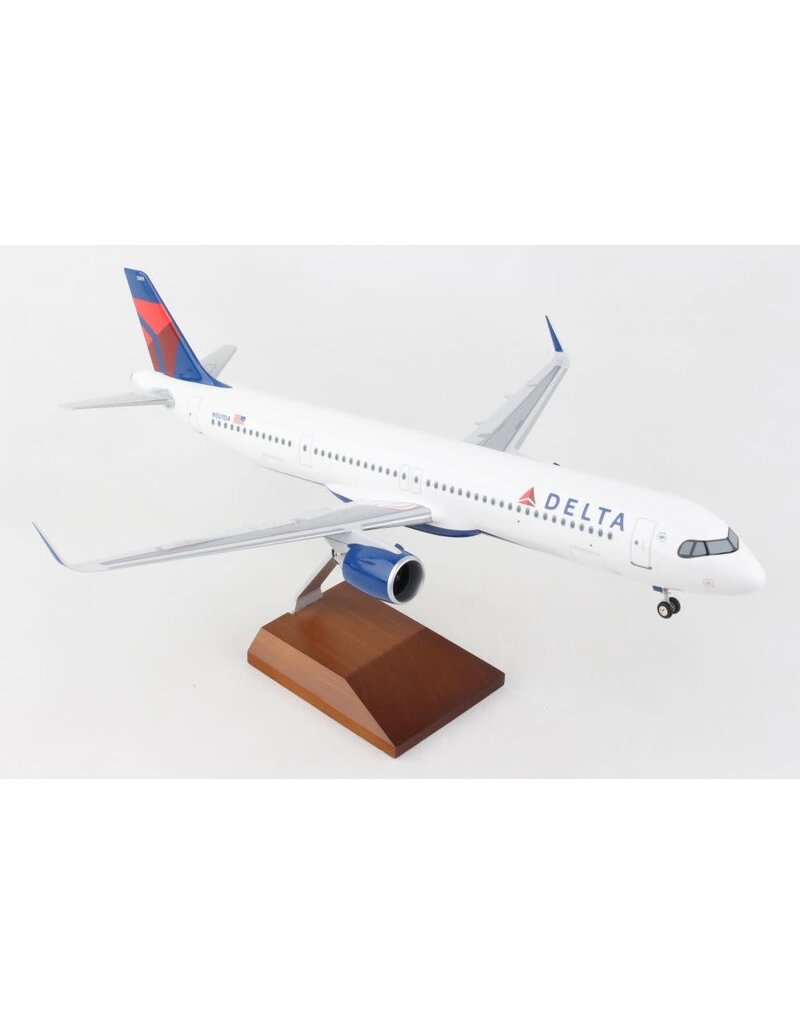 SKYMARKS DELTA A321NEO 1/100 W/WOOD STAND &  GEAR