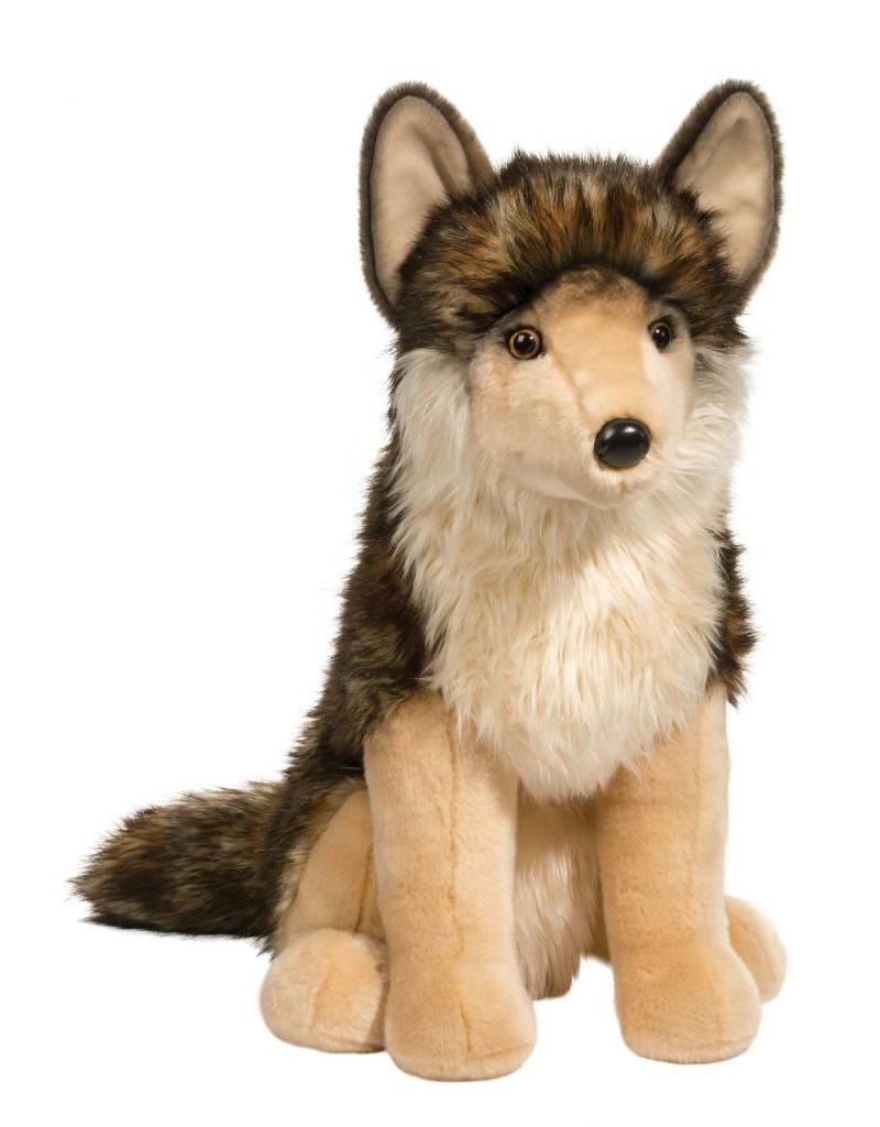 large stuffed wolf