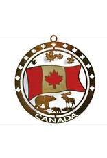 Brass Ornament - Circle Shape - Bear Moose Canada