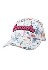 Niagara River Trading Company BASEBALL CAP WHITE FLORAL CANADA