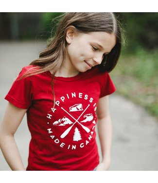 Happiness Is... Happiness is Youth Girls Crest T-Shirt