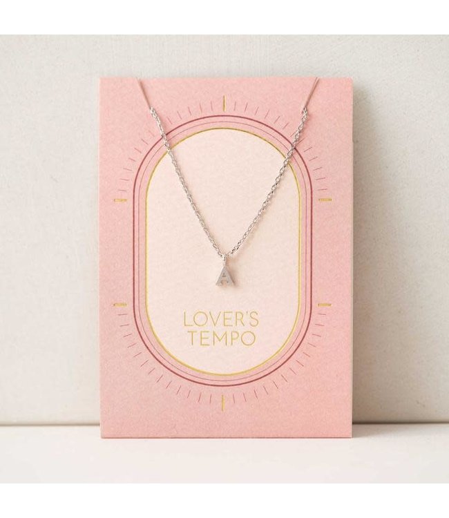 Lover's Tempo Silver Sincerely Yours Initial Necklace