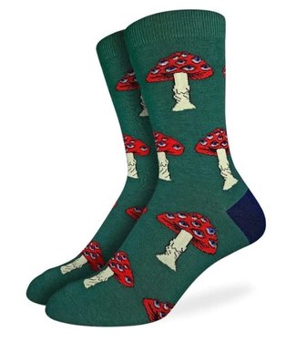 Good Luck Socks Men's Magic Mushrooms Socks- Size 7-12