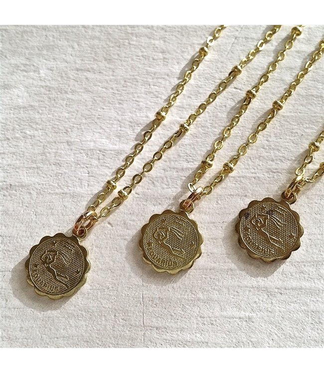 Pika & Bear Zodiac Charm Necklace