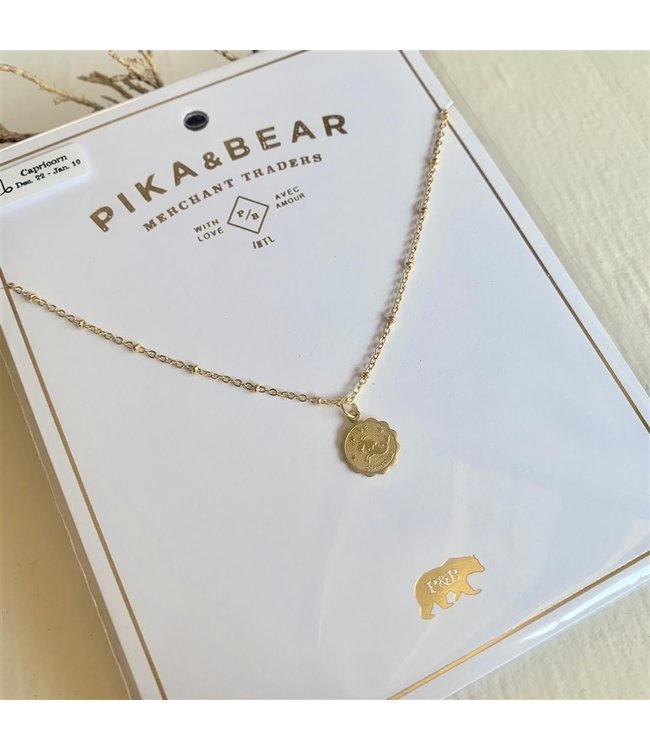 Pika & Bear Zodiac Charm Necklace