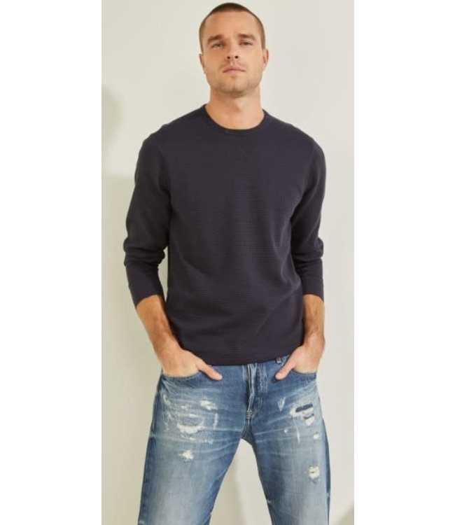 Guess Men's Hudson Waffle Crew